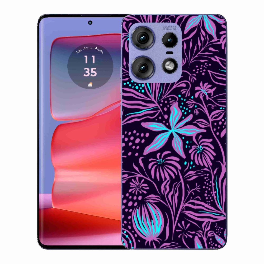Gelový kryt mmCase na Motorola Edge 50 Pro - květiny 2