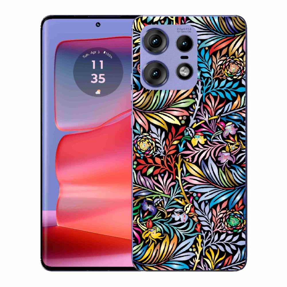 Gelový kryt mmCase na Motorola Edge 50 Pro - květiny 5