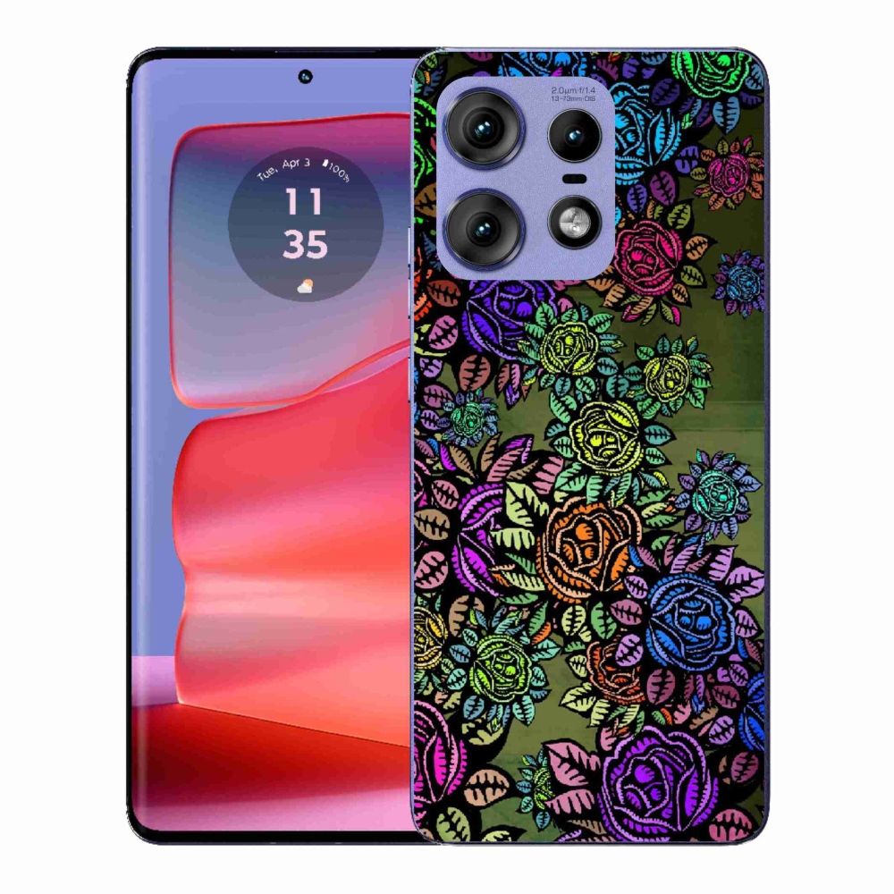 Gelový kryt mmCase na Motorola Edge 50 Pro - květiny 6