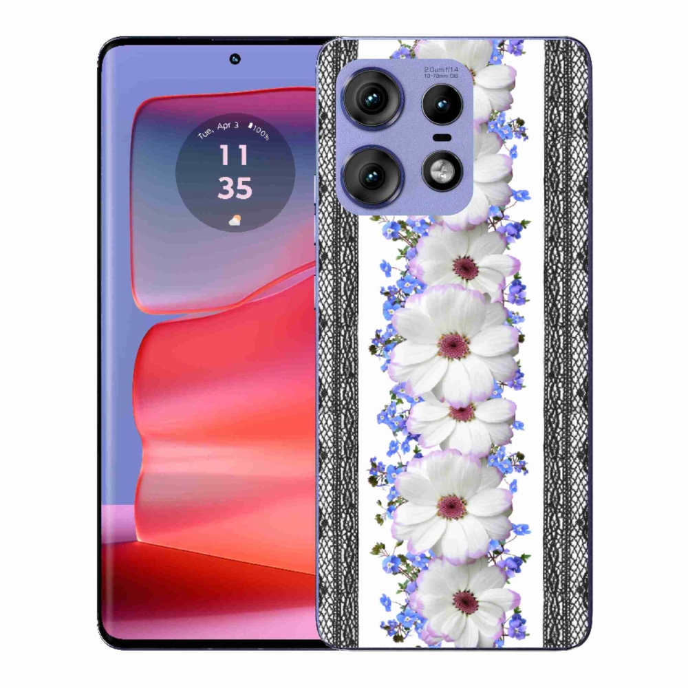 Gelový kryt mmCase na Motorola Edge 50 Pro - květiny 8