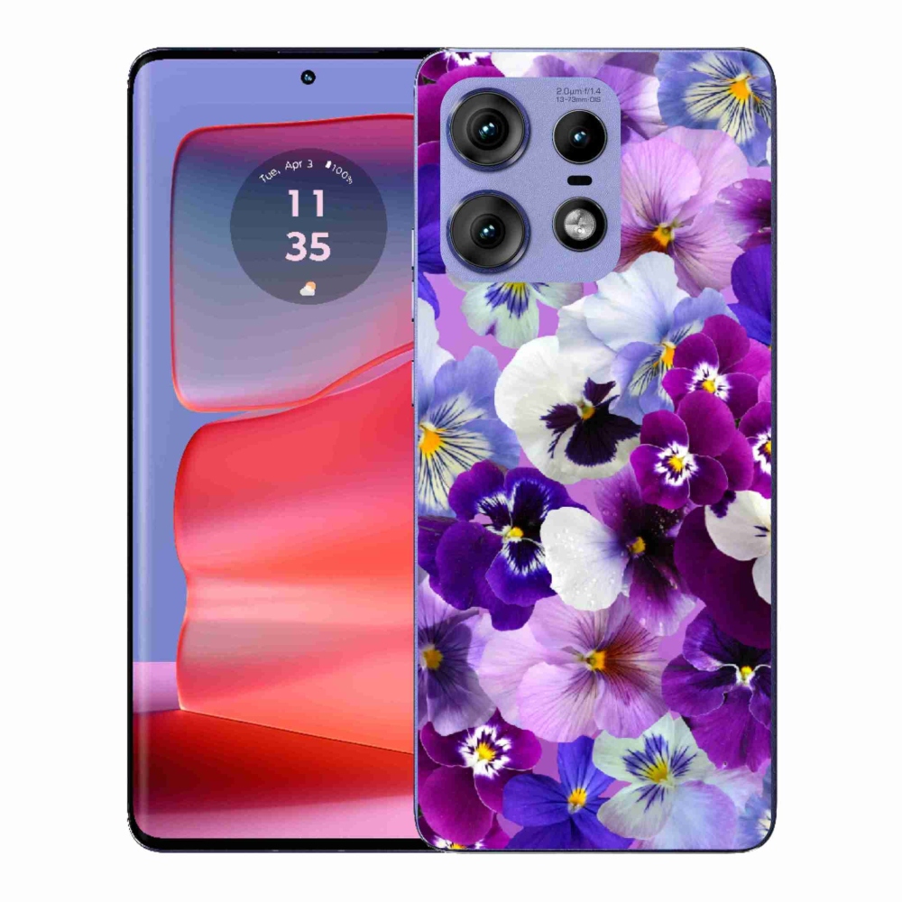 Gelový kryt mmCase na Motorola Edge 50 Pro - květiny 9