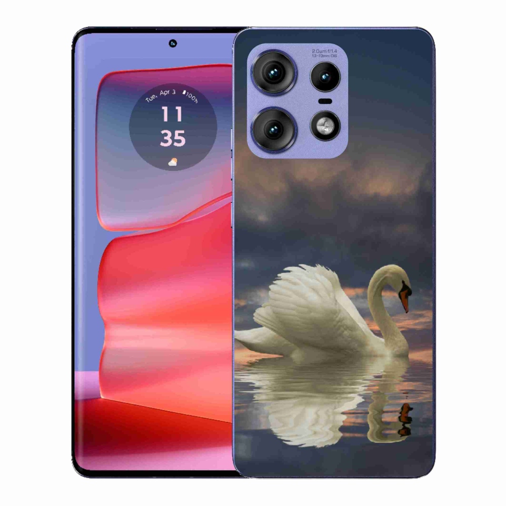 Gelový kryt mmCase na Motorola Edge 50 Pro - labuť