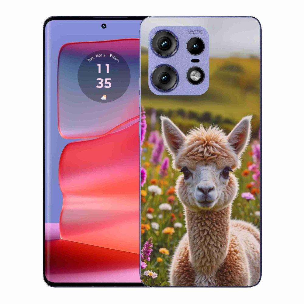 Gelový kryt mmCase na Motorola Edge 50 Pro - lama na louce