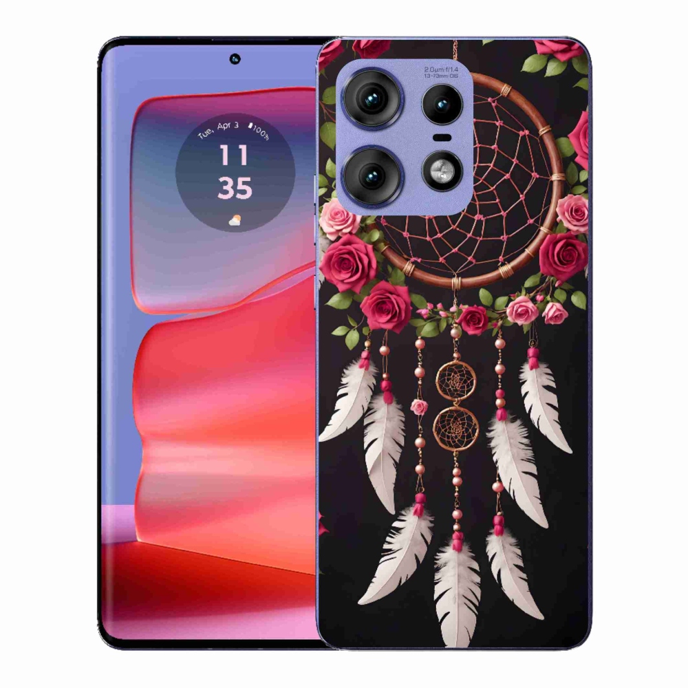 Gelový kryt mmCase na Motorola Edge 50 Pro - lapač snů s růžemi