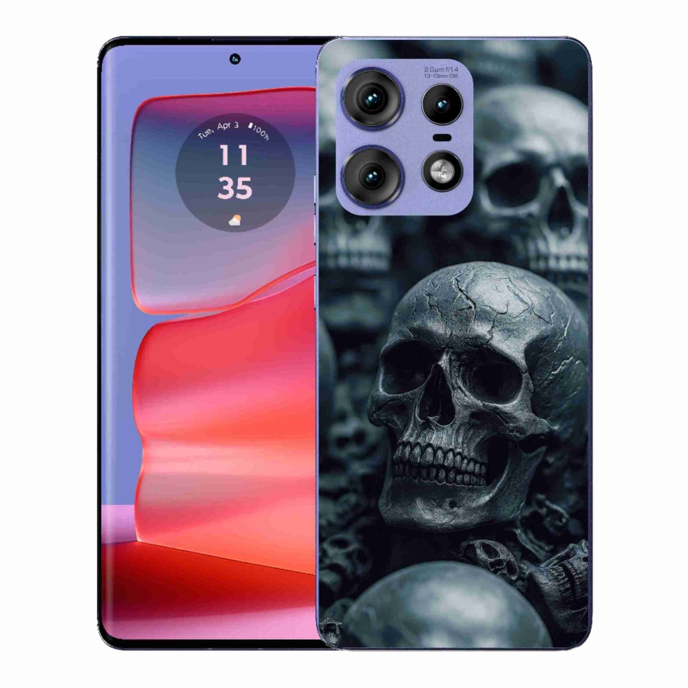 Gelový kryt mmCase na Motorola Edge 50 Pro - lebka 2