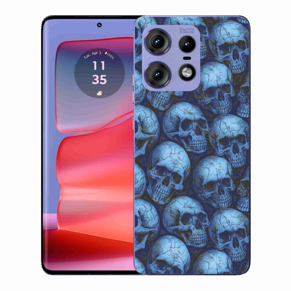 Gelový kryt mmCase na Motorola Edge 50 Pro - lebky