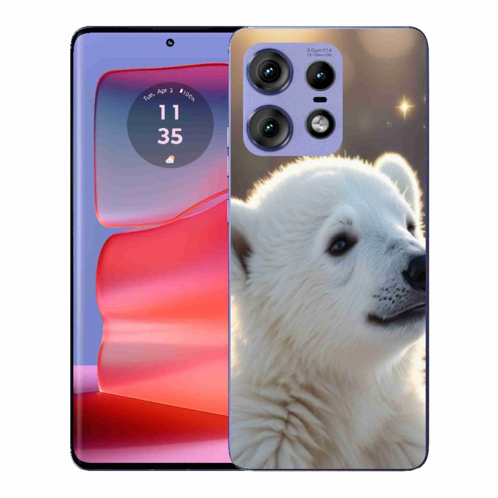 Gelový kryt mmCase na Motorola Edge 50 Pro - lední medvěd