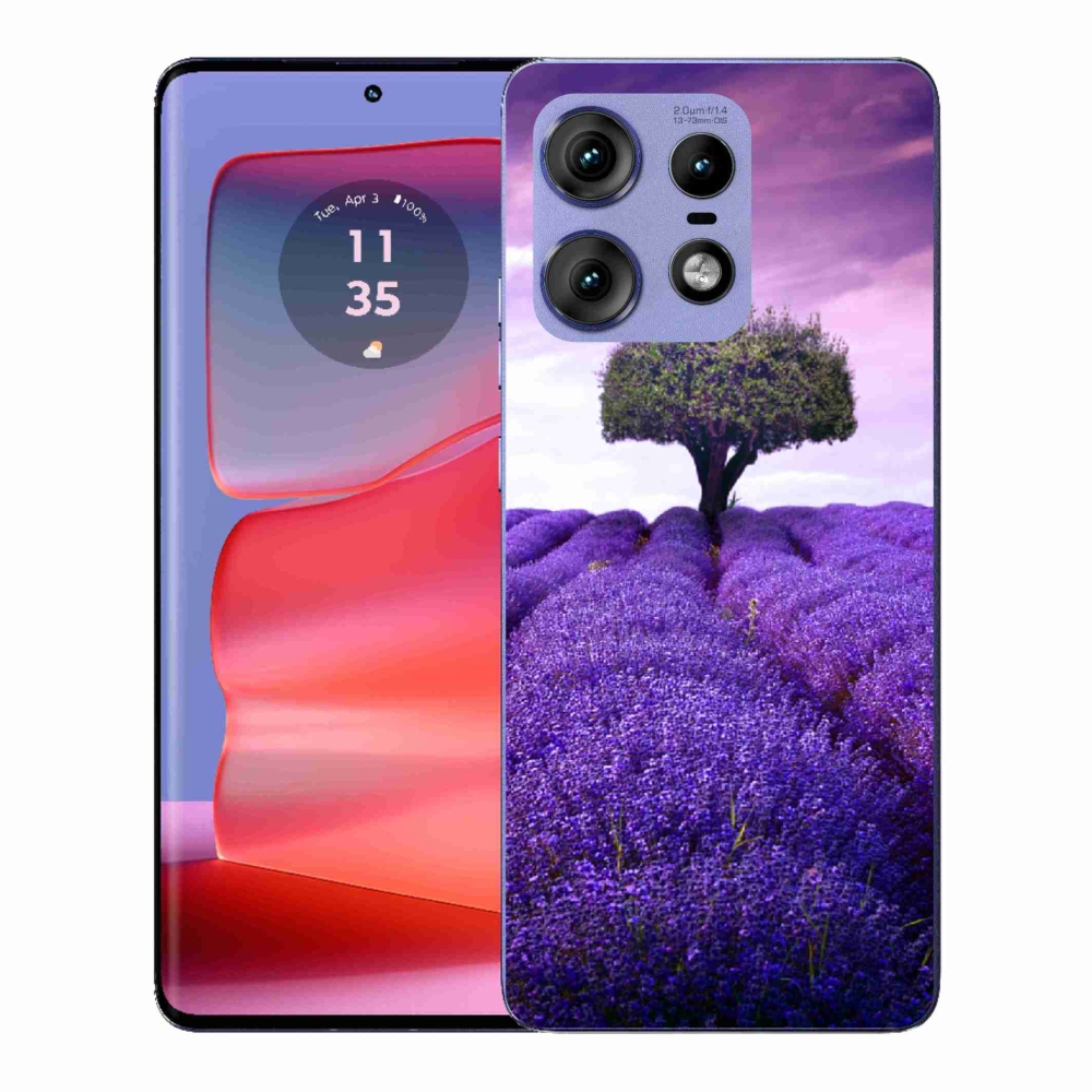 Gelový kryt mmCase na Motorola Edge 50 Pro - levandulová louka