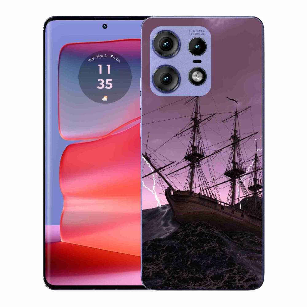 Gelový kryt mmCase na Motorola Edge 50 Pro - loď v bouři