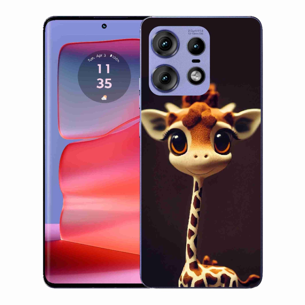 Gelový kryt mmCase na Motorola Edge 50 Pro - malá žirafa