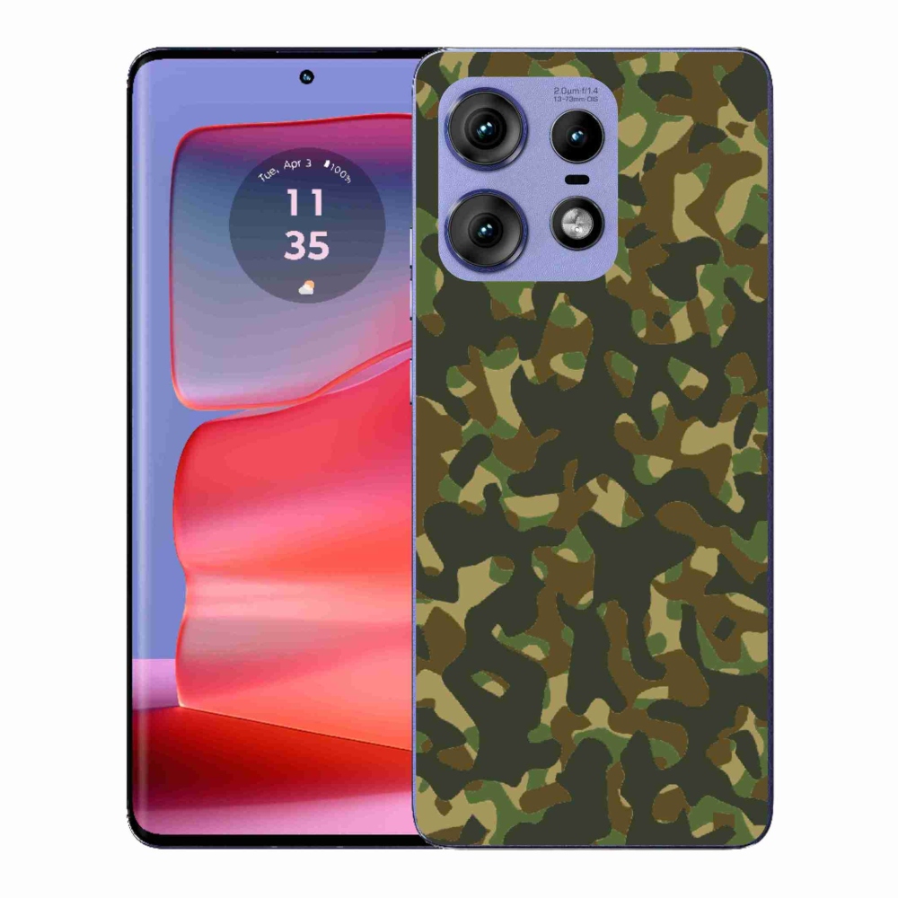 Gelový kryt mmCase na Motorola Edge 50 Pro - maskáčový vzor 1