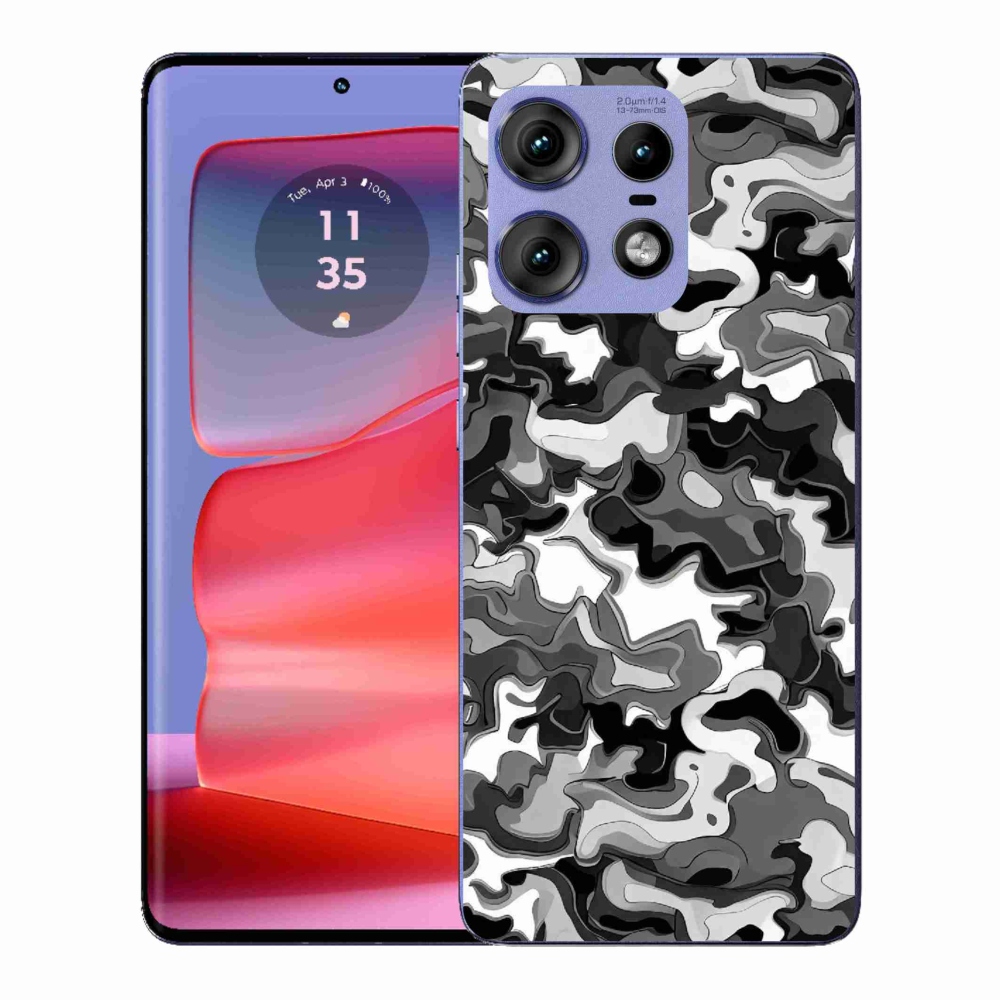 Gelový kryt mmCase na Motorola Edge 50 Pro - maskáčový vzor 3