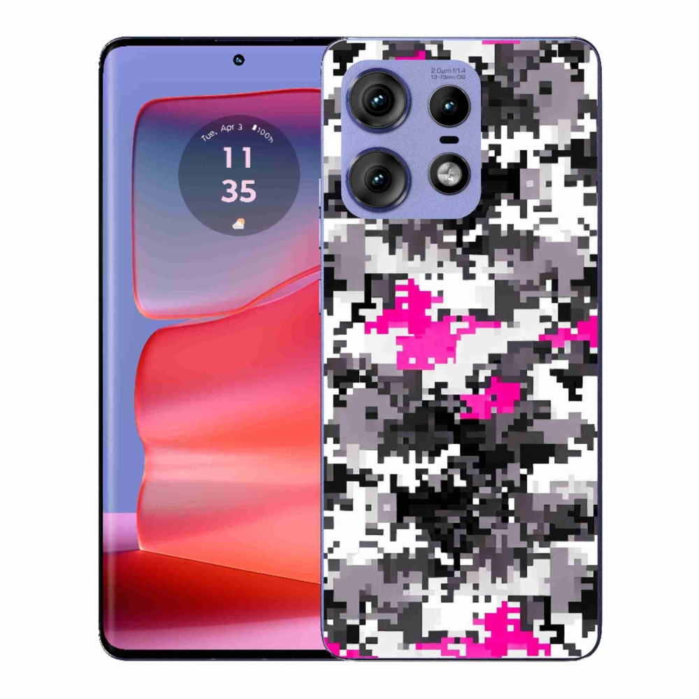 Gelový kryt mmCase na Motorola Edge 50 Pro - maskáčový vzor 4
