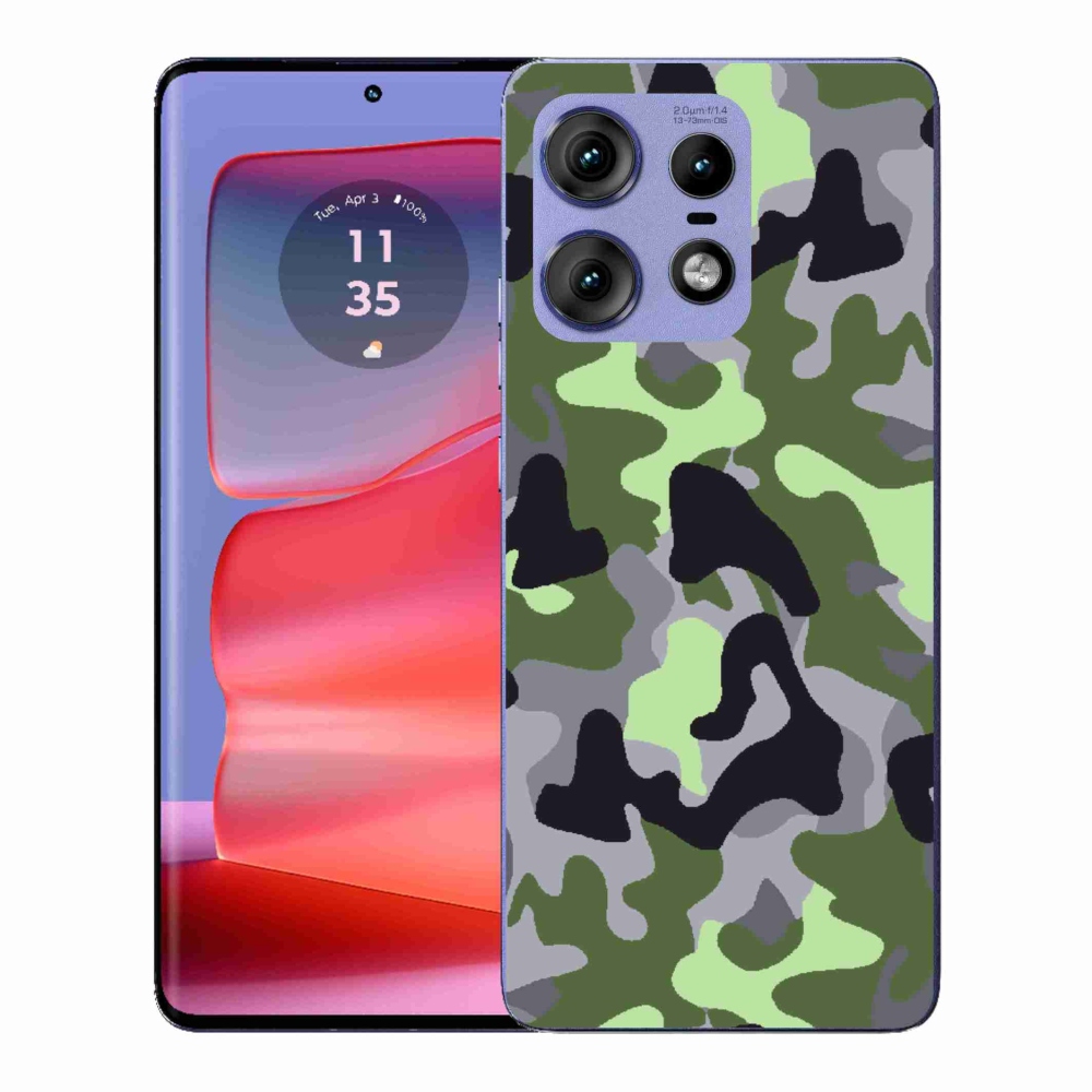 Gelový kryt mmCase na Motorola Edge 50 Pro - maskáčový vzor 7