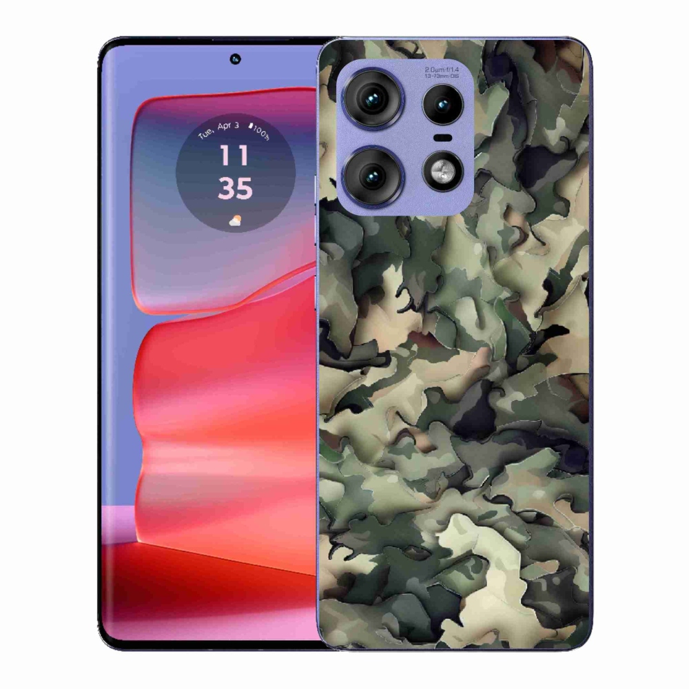 Gelový kryt mmCase na Motorola Edge 50 Pro - maskáčový vzor 9