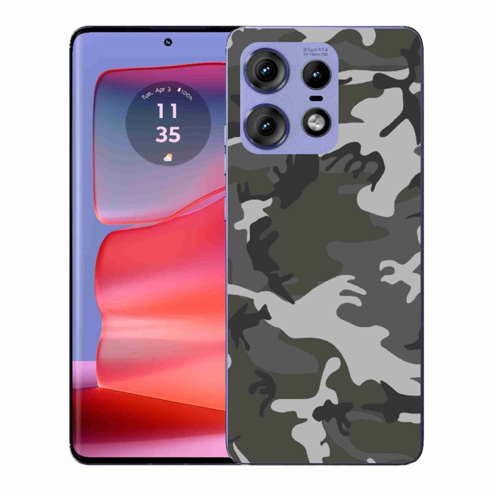 Gelový kryt mmCase na Motorola Edge 50 Pro - maskáčový vzor