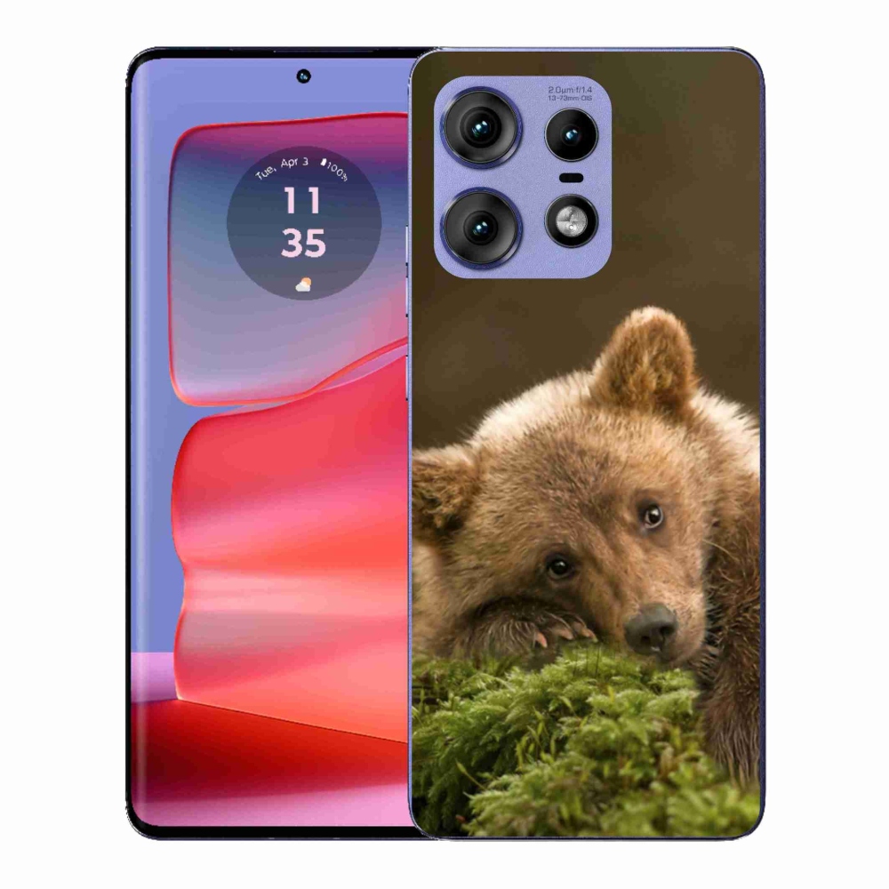 Gelový kryt mmCase na Motorola Edge 50 Pro - medvěd