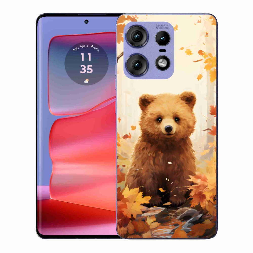 Gelový kryt mmCase na Motorola Edge 50 Pro - medvěd v lese