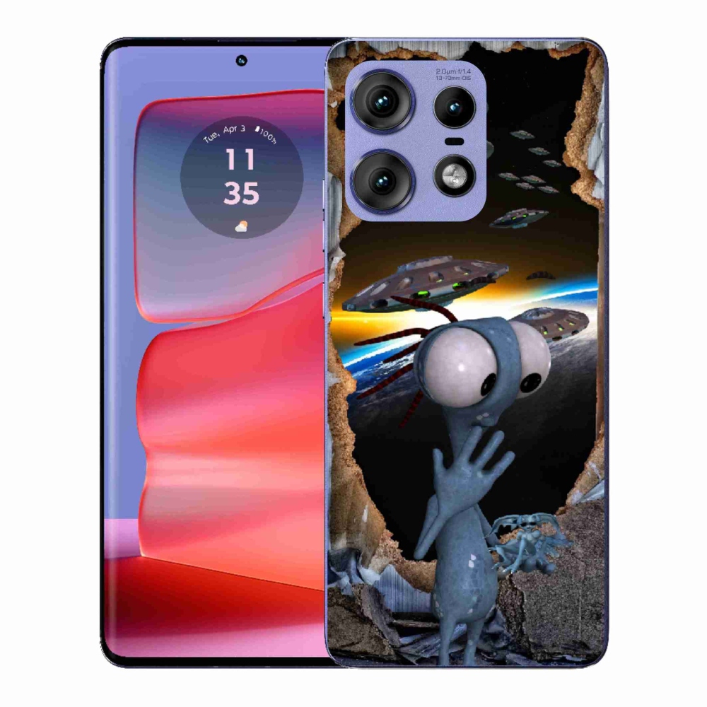 Gelový kryt mmCase na Motorola Edge 50 Pro - mimozemšťan