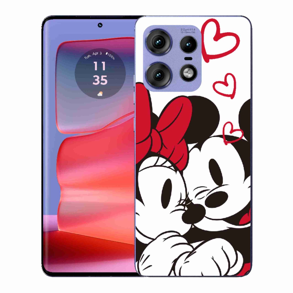Gelový kryt mmCase na Motorola Edge 50 Pro - minnie a mickey