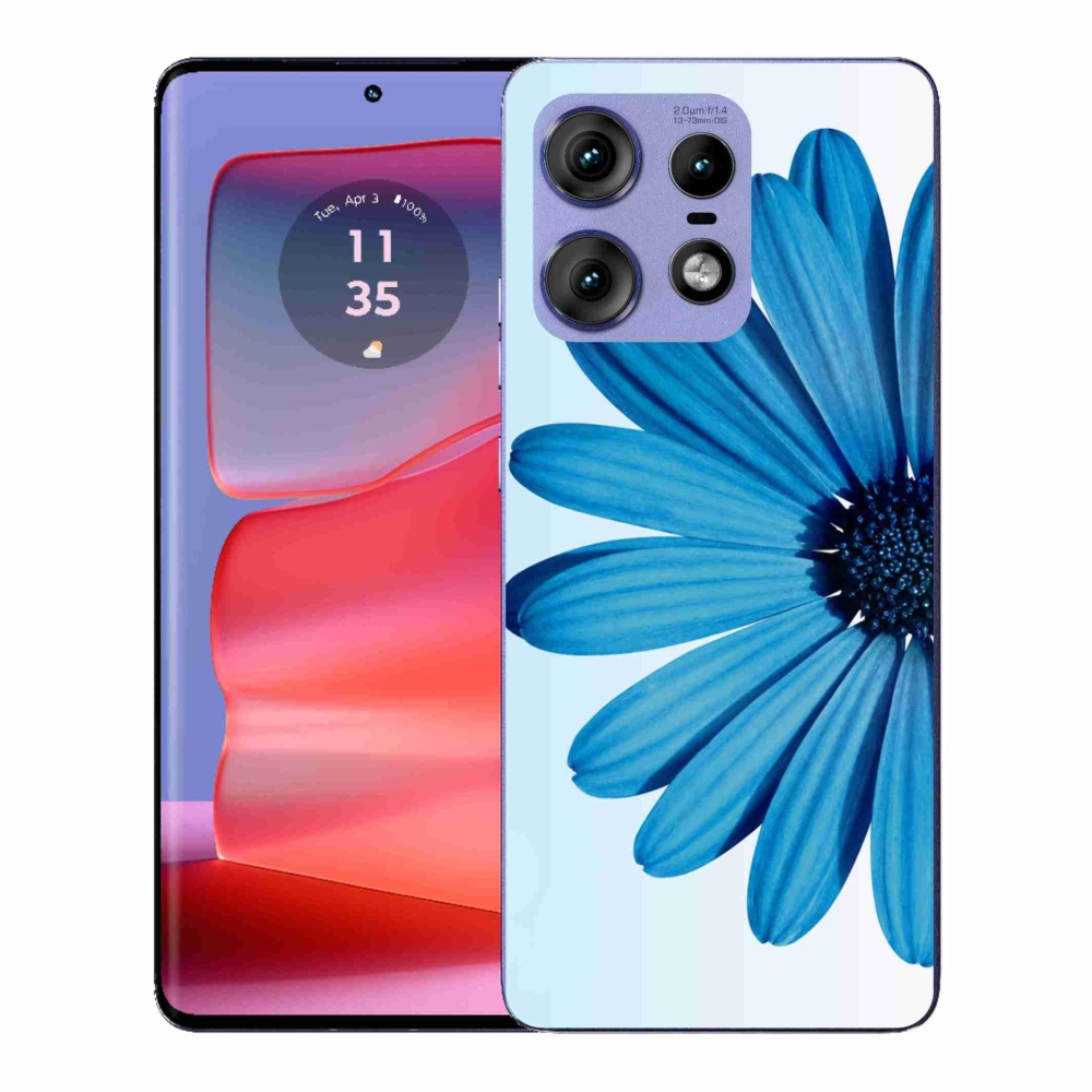 Gelový kryt mmCase na Motorola Edge 50 Pro - modrá kopretina