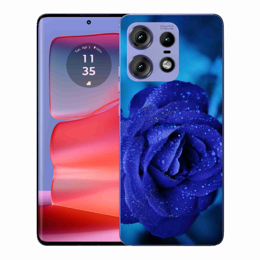 Gelový kryt mmCase na Motorola Edge 50 Pro - modrá růže