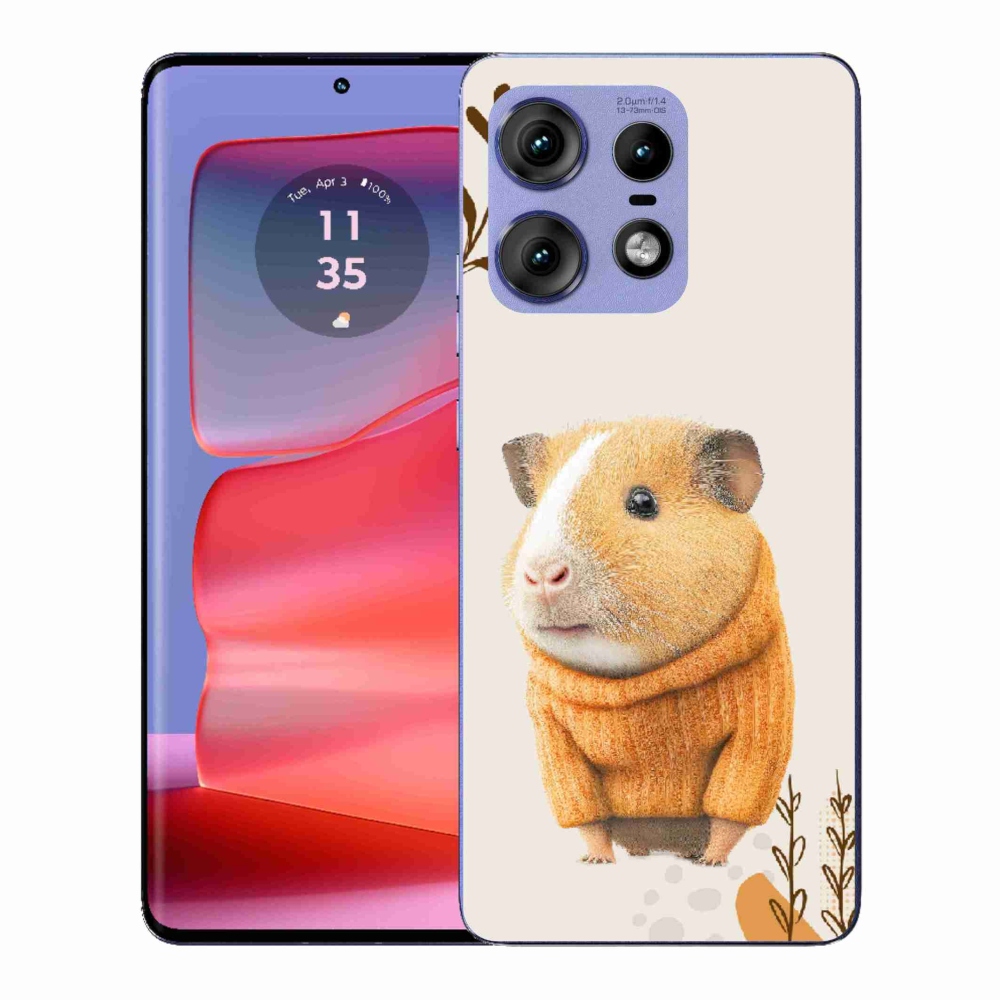 Gelový kryt mmCase na Motorola Edge 50 Pro - morče ve svetru