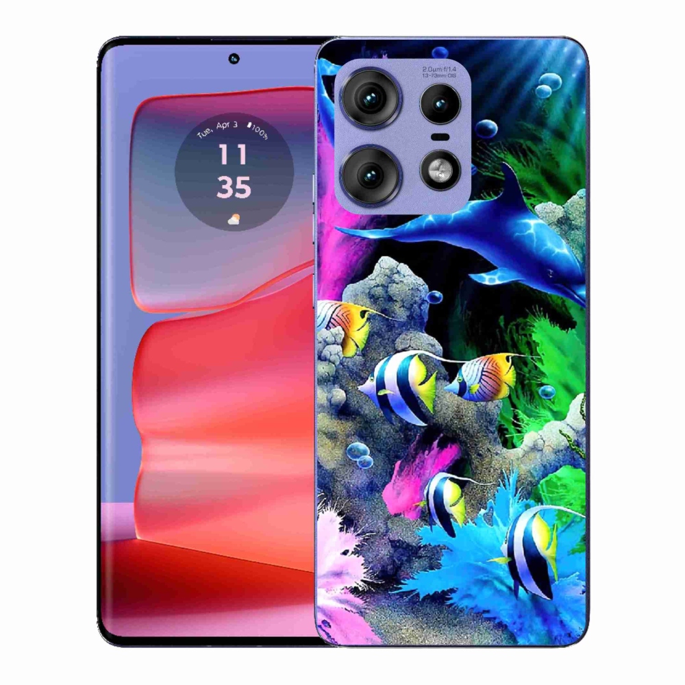 Gelový kryt mmCase na Motorola Edge 50 Pro - mořský svět
