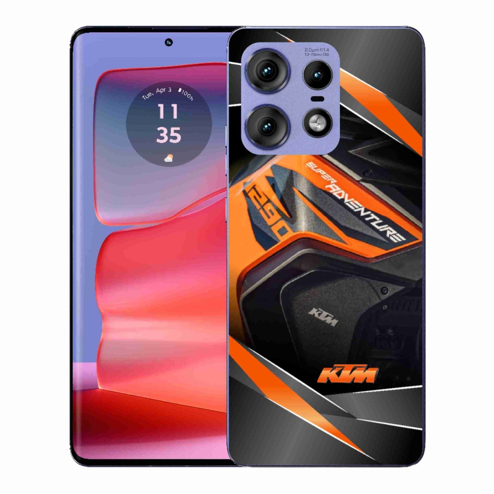 Gelový kryt mmCase na Motorola Edge 50 Pro - motorka ktm