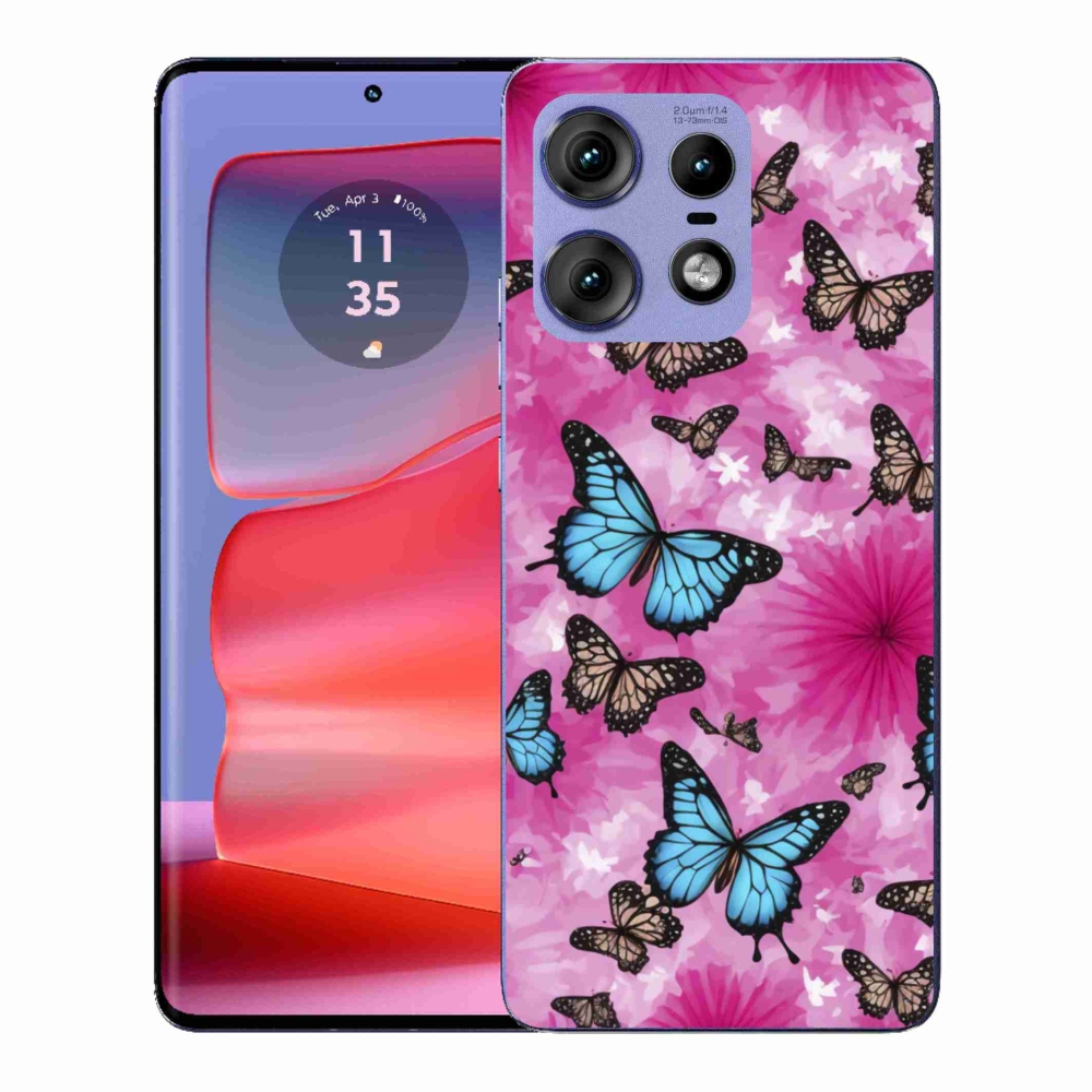 Gelový kryt mmCase na Motorola Edge 50 Pro - motýlí zahrada