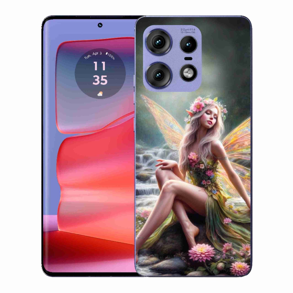 Gelový kryt mmCase na Motorola Edge 50 Pro - motýlí žena 1