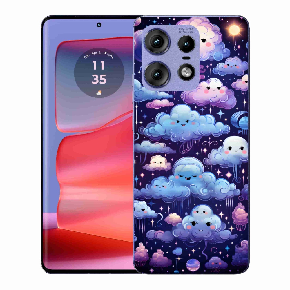 Gelový kryt mmCase na Motorola Edge 50 Pro - mráčky