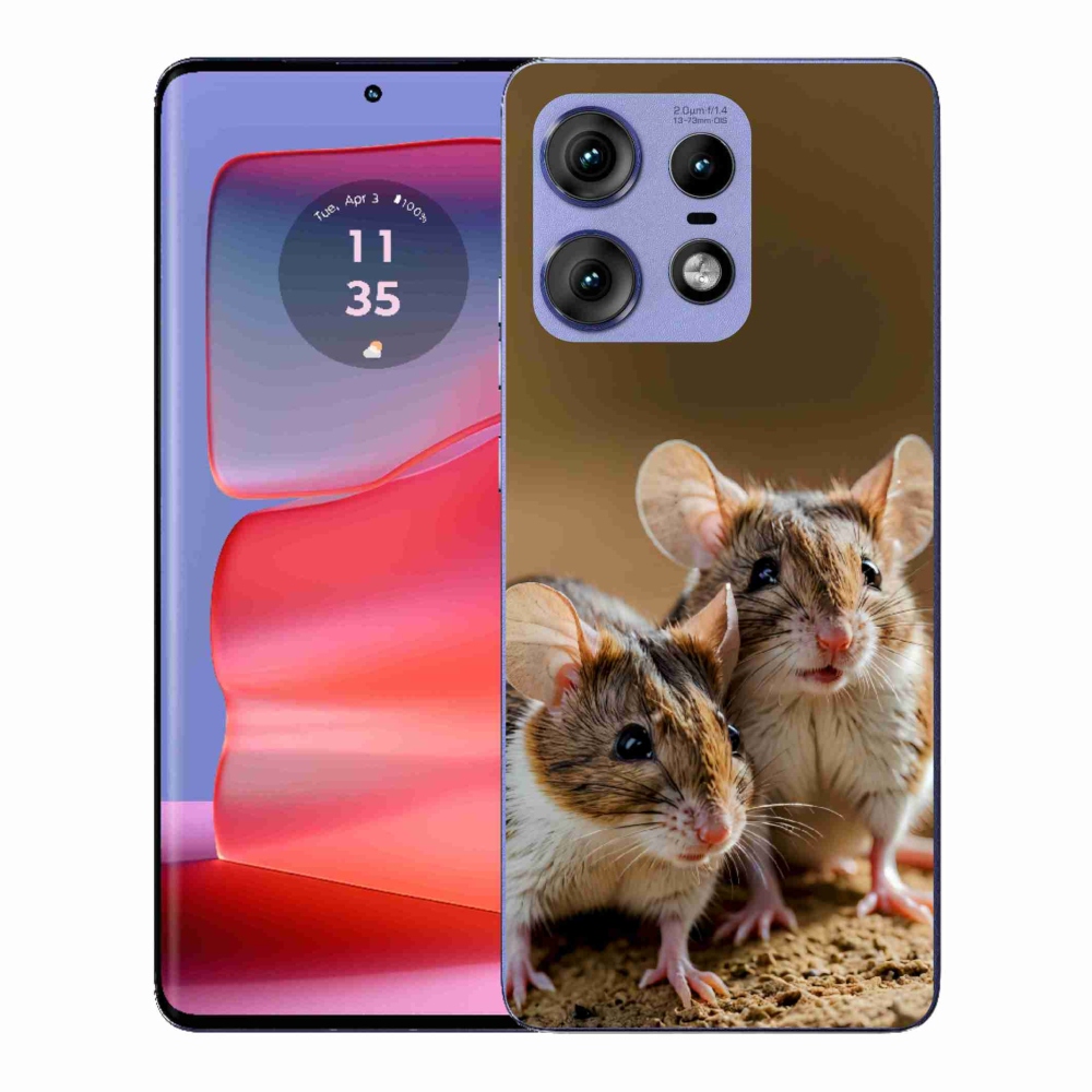 Gelový kryt mmCase na Motorola Edge 50 Pro - myší duo