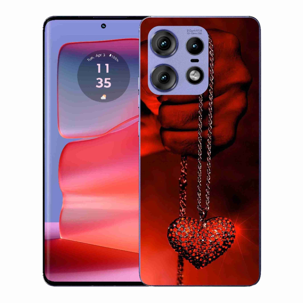 Gelový kryt mmCase na Motorola Edge 50 Pro - náhrdelník