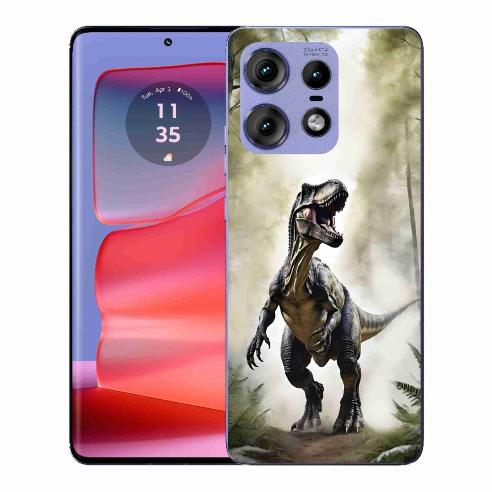 Gelový kryt mmCase na Motorola Edge 50 Pro - naštvaný T-Rex