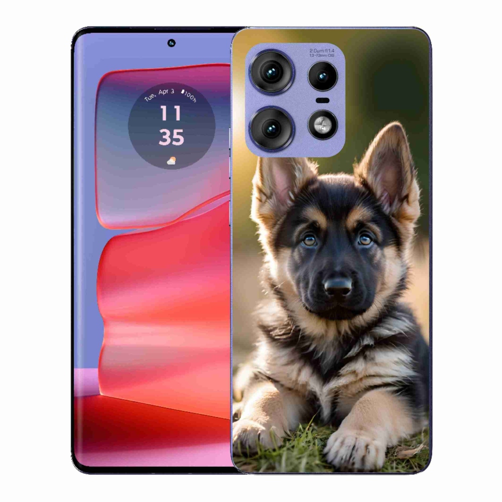 Gelový kryt mmCase na Motorola Edge 50 Pro - německý ovčák v přírodě