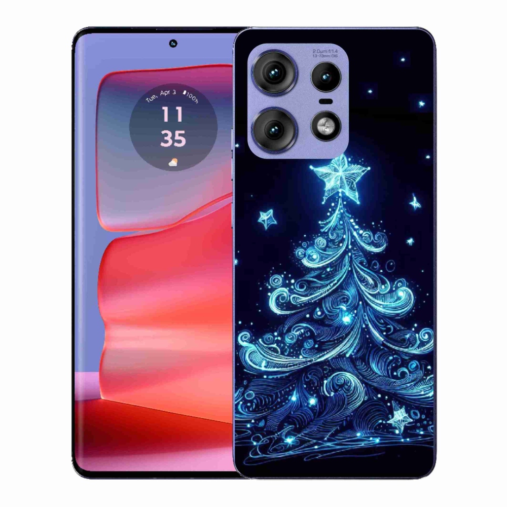 Gelový kryt mmCase na Motorola Edge 50 Pro - neonový vánoční stromek 4