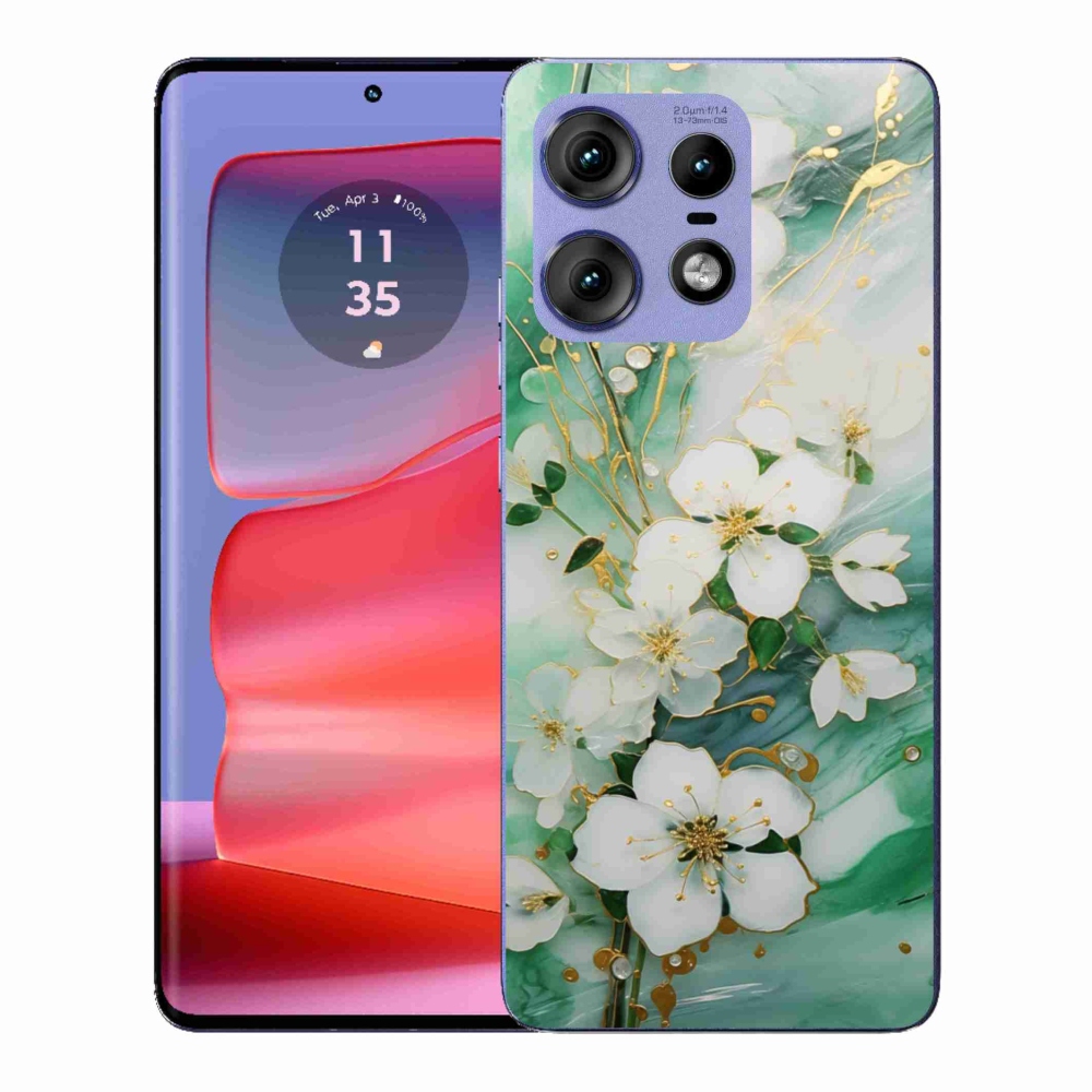 Gelový kryt mmCase na Motorola Edge 50 Pro - něžné květy