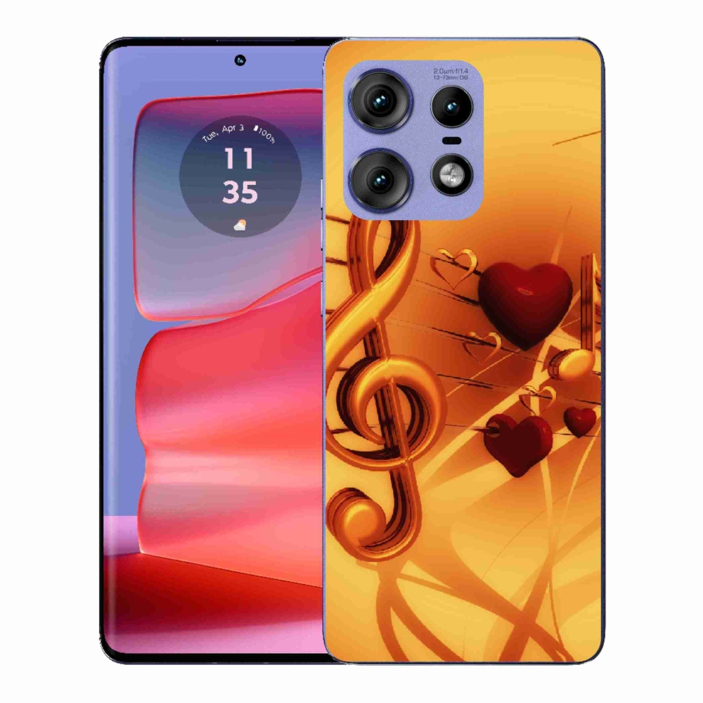 Gelový kryt mmCase na Motorola Edge 50 Pro - noty