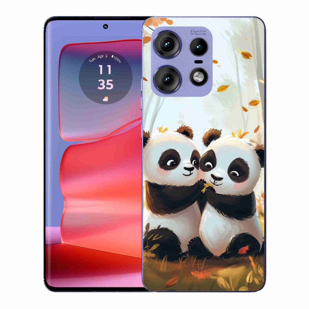 Gelový kryt mmCase na Motorola Edge 50 Pro - pandy