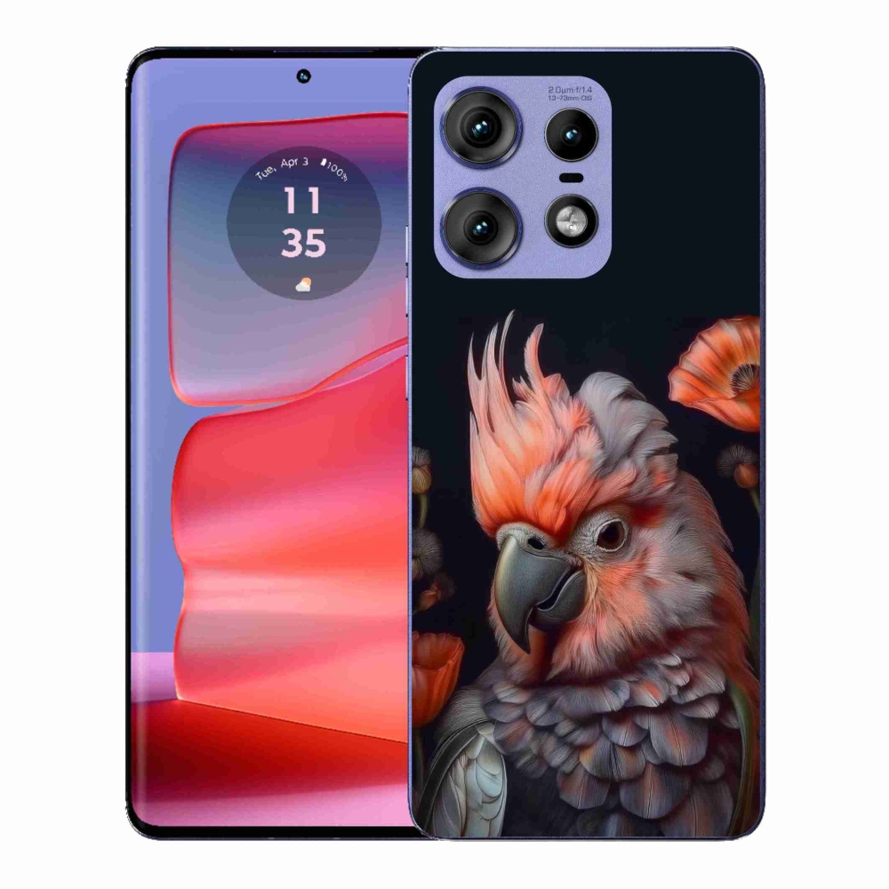 Gelový kryt mmCase na Motorola Edge 50 Pro - papoušek kakadu v barvách