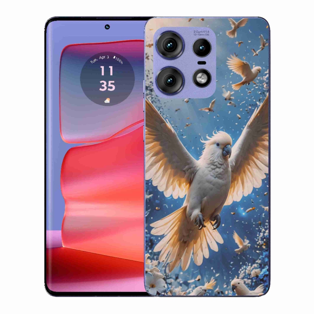 Gelový kryt mmCase na Motorola Edge 50 Pro - papoušek kakadu