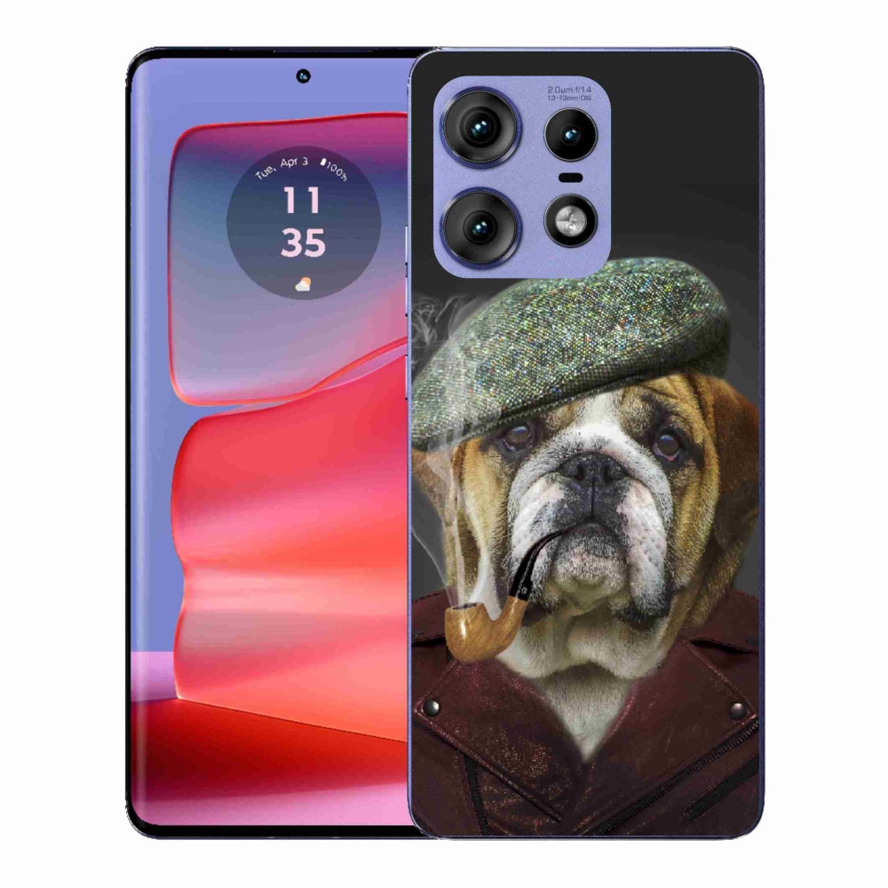 Gelový kryt mmCase na Motorola Edge 50 Pro - pes s fajfkou