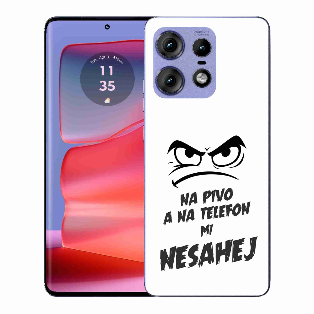 Gelový kryt mmCase na Motorola Edge 50 Pro - pivní motiv 2 bílé pozadí