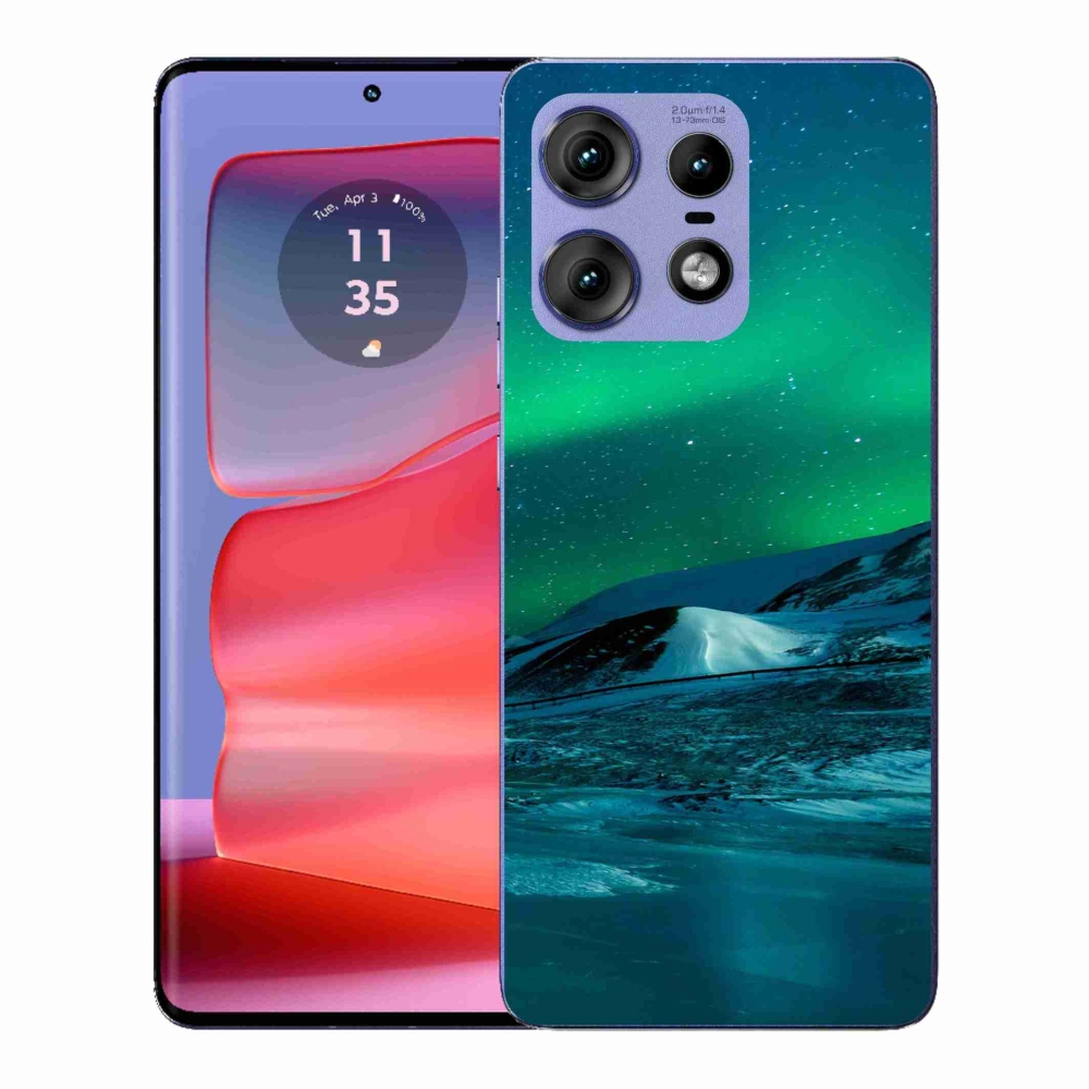 Gelový kryt mmCase na Motorola Edge 50 Pro - polární záře