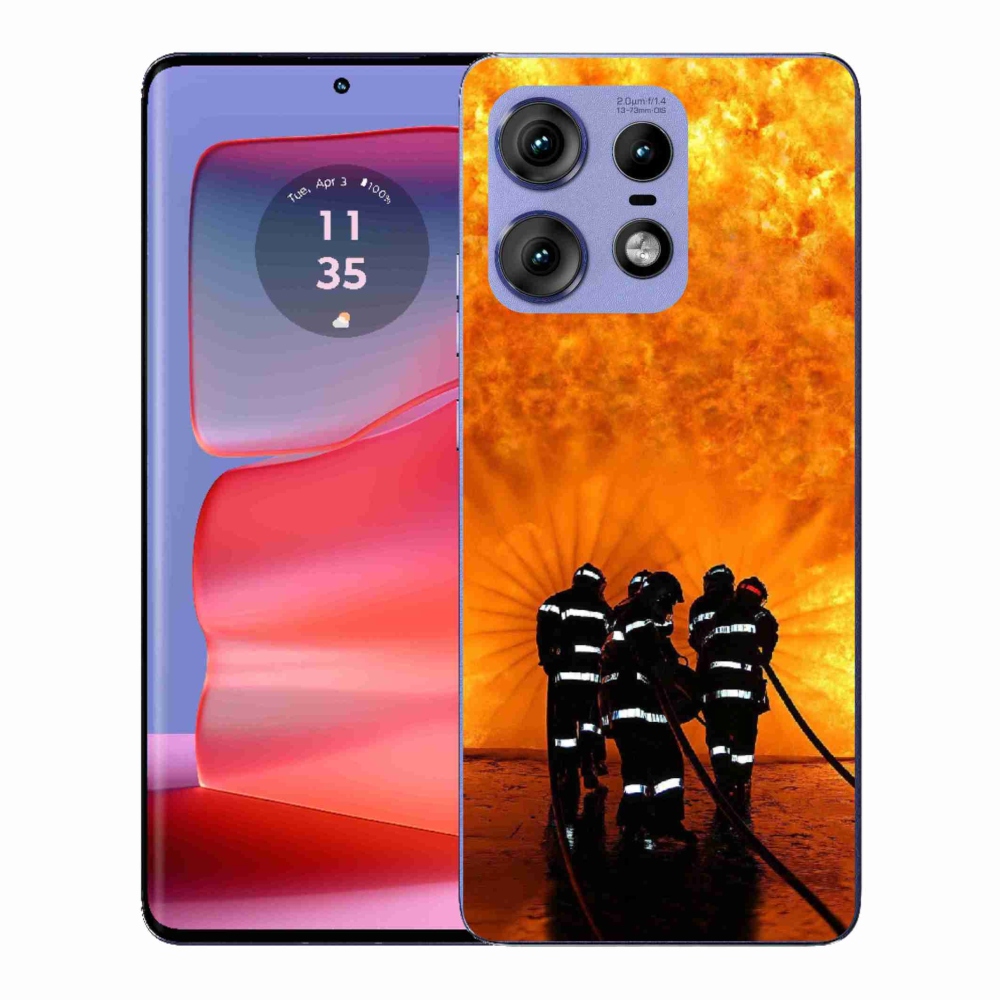 Gelový kryt mmCase na Motorola Edge 50 Pro - požár