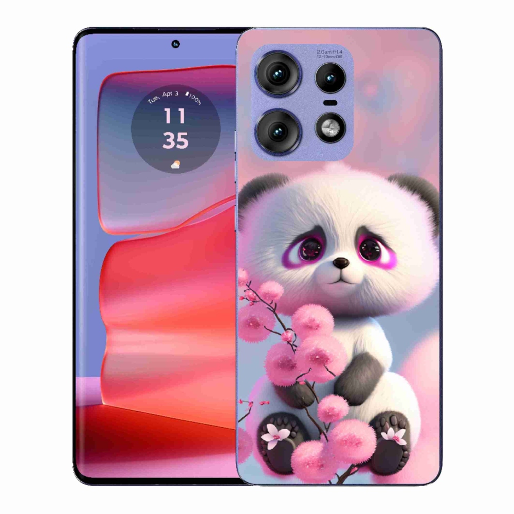 Gelový kryt mmCase na Motorola Edge 50 Pro - roztomilá panda 1