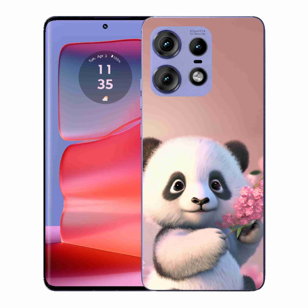 Gelový kryt mmCase na Motorola Edge 50 Pro - roztomilá panda