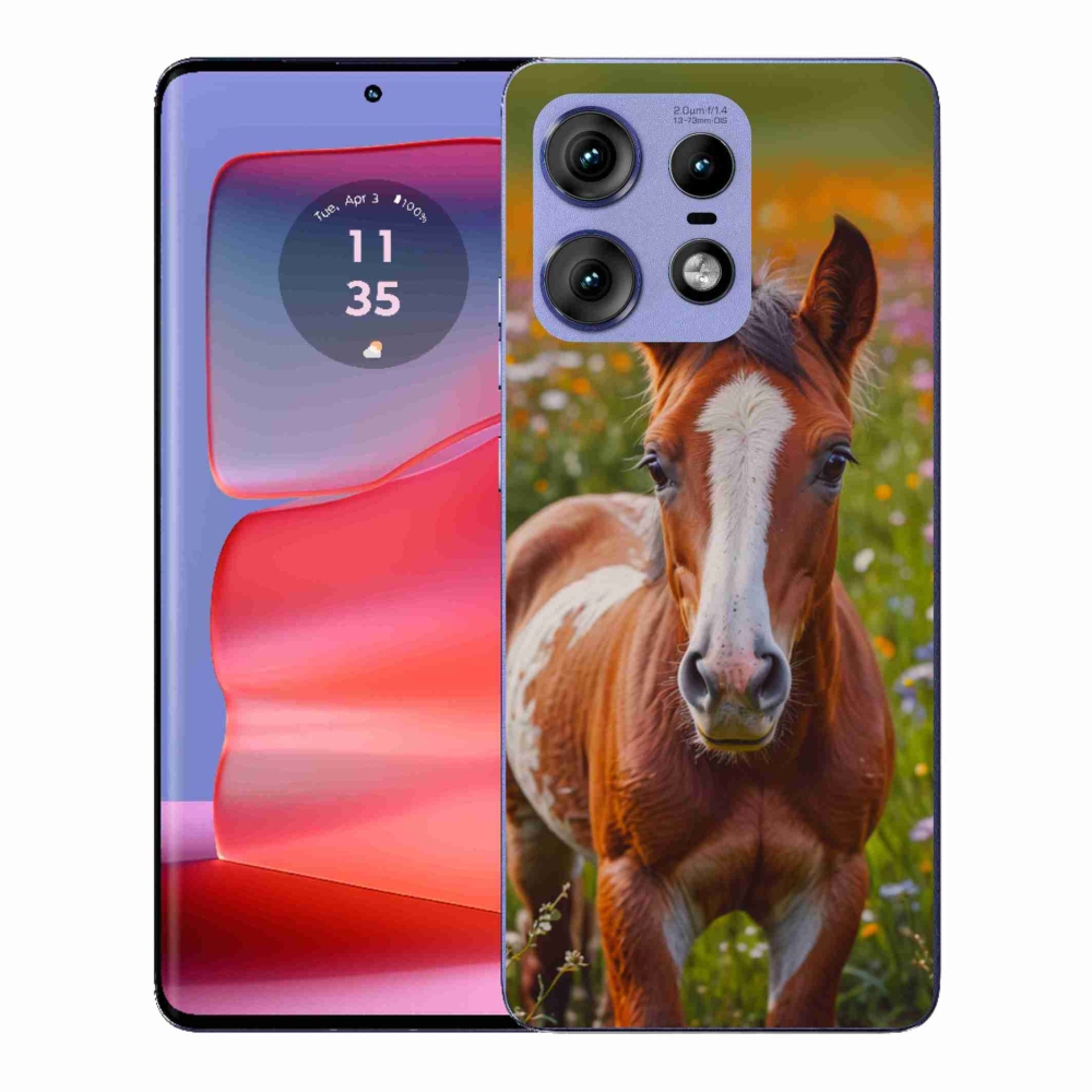 Gelový kryt mmCase na Motorola Edge 50 Pro - roztomilé hříbě