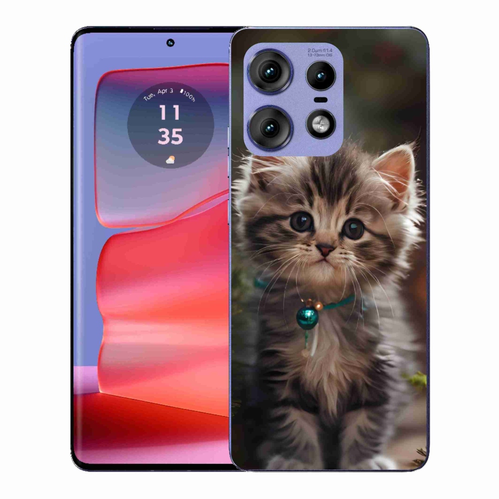 Gelový kryt mmCase na Motorola Edge 50 Pro - roztomilé kotě 11